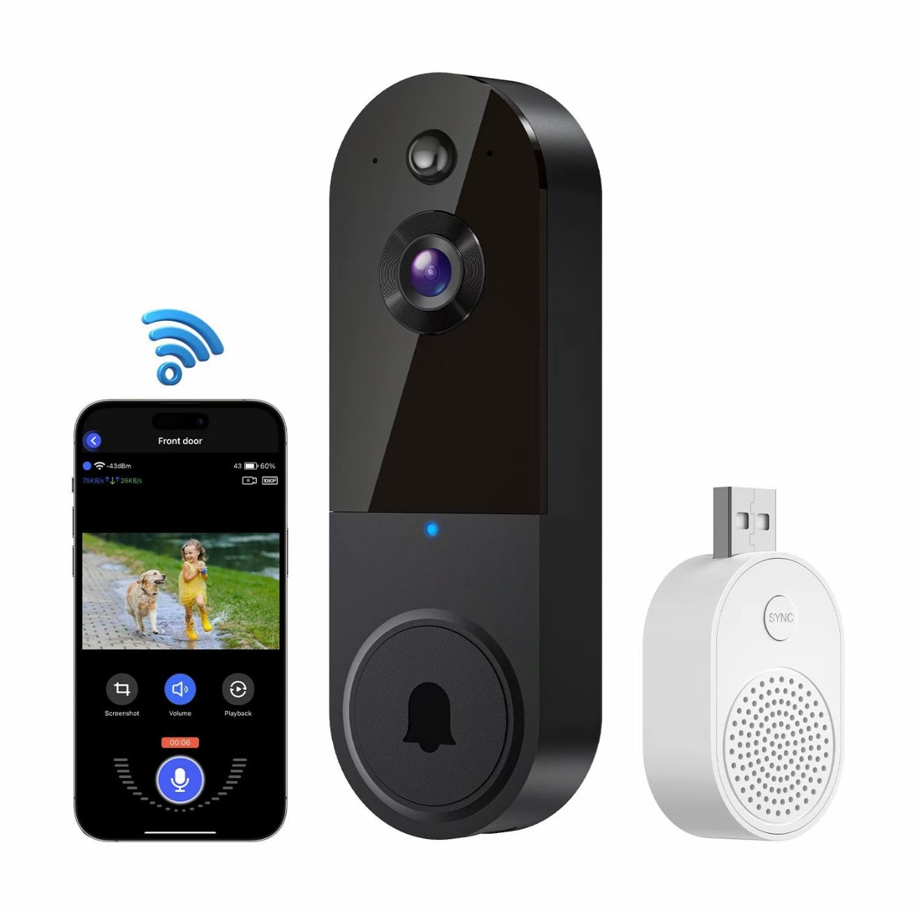 Smart Ai Wireless Video Doorbell Camera
